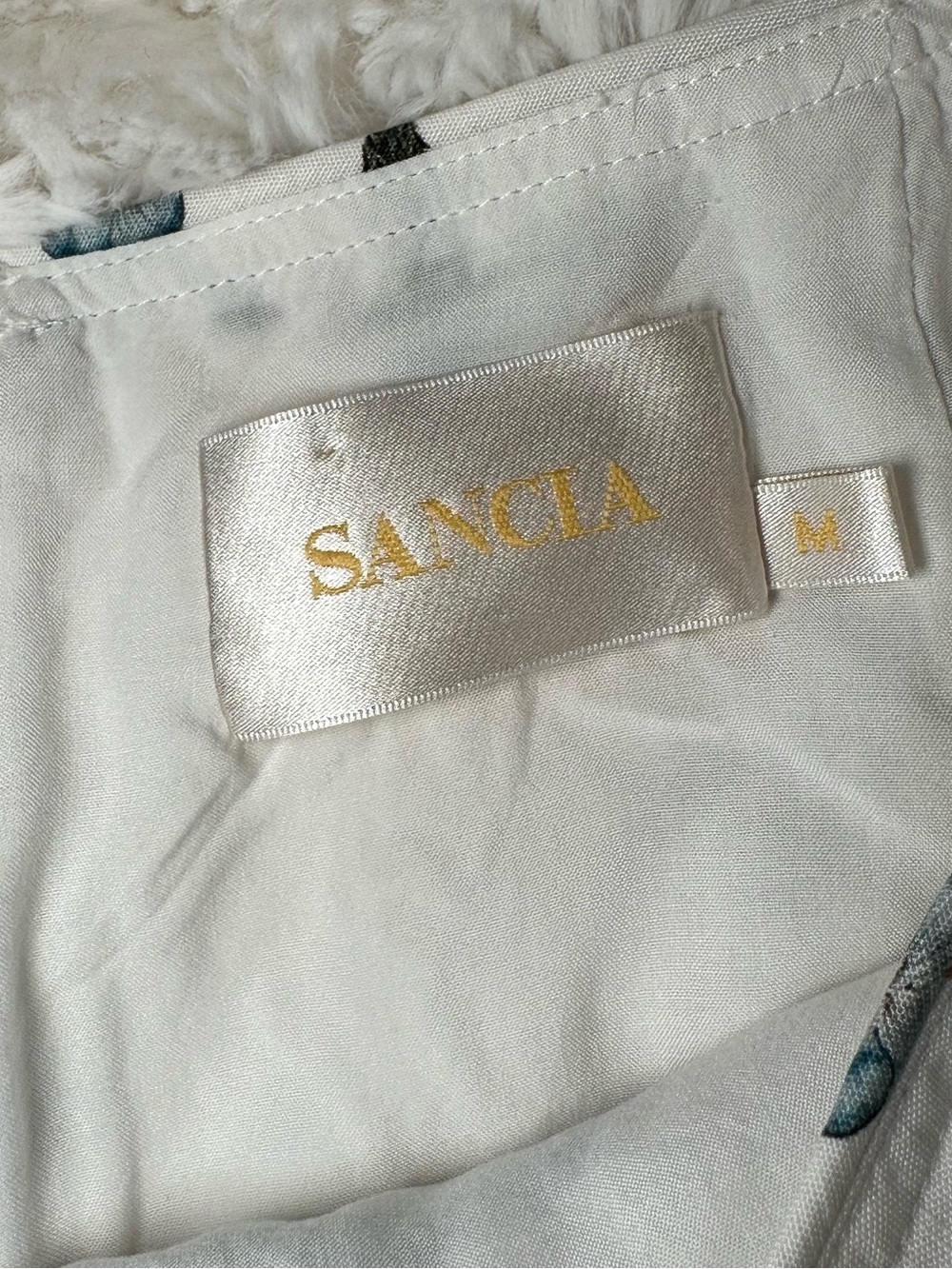 SANCIA Sastria Linen Blend Floral Shorts Size M High Rise White Lined - Picture 8 of 12
